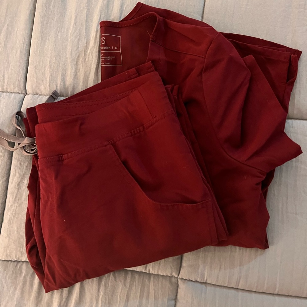 Figs Maroon Scrubs